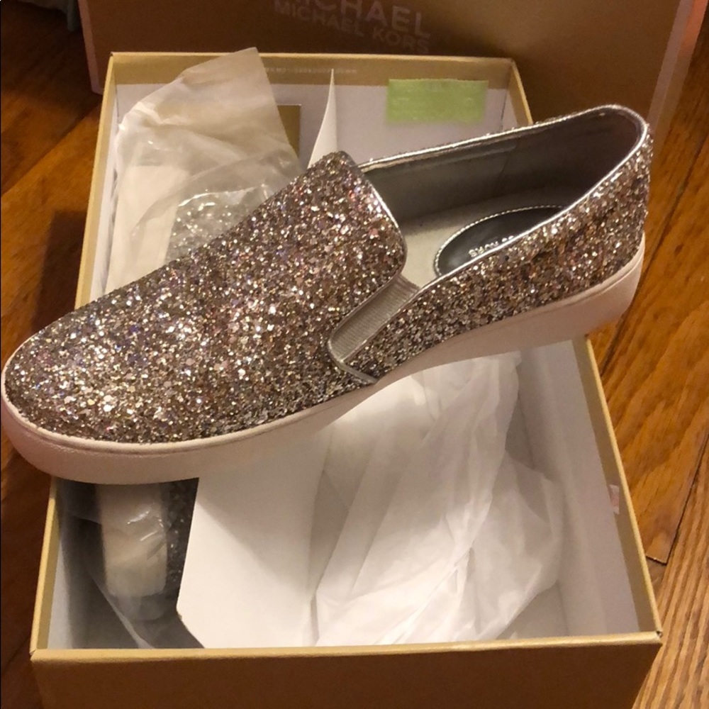 Michael Kors glitter slip on